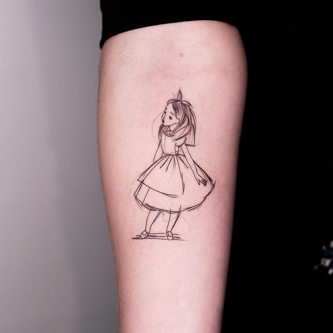 Top 134 + Alice in wonderland clock tattoo